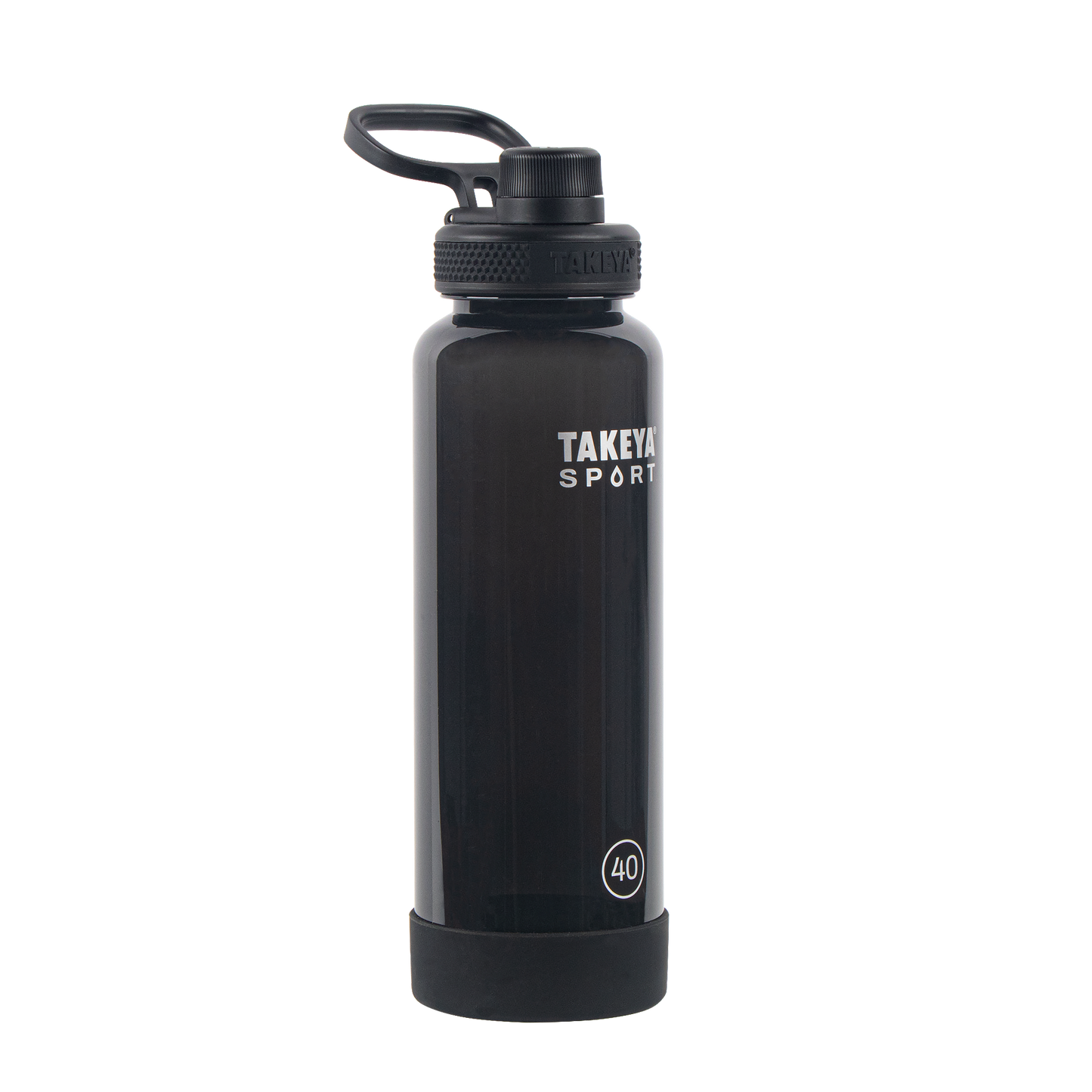 tritan-sport-water-bottle-with-spout-lid-m8 52023-TKS-Tritan-Spout-40-GrandSlamBlack-frontangle.png