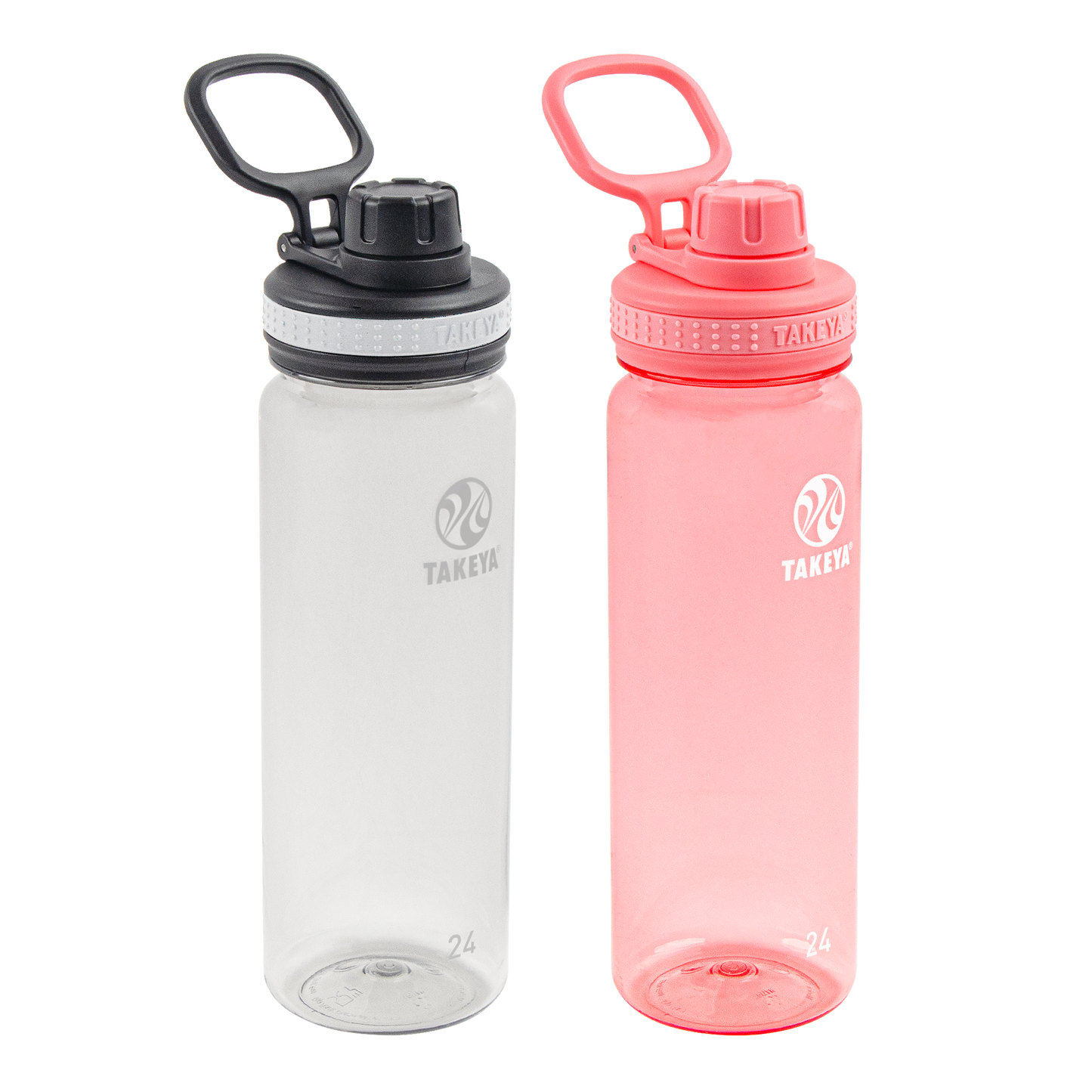 tritan-water-bottle-bundle-with-spout-lid-2-pack-c3 51689-Tritan-Spout-24-2pk-Clear-FlutterPink-angle_2e2a67e8-7240-4517-90e1-85605eacf4b2.png