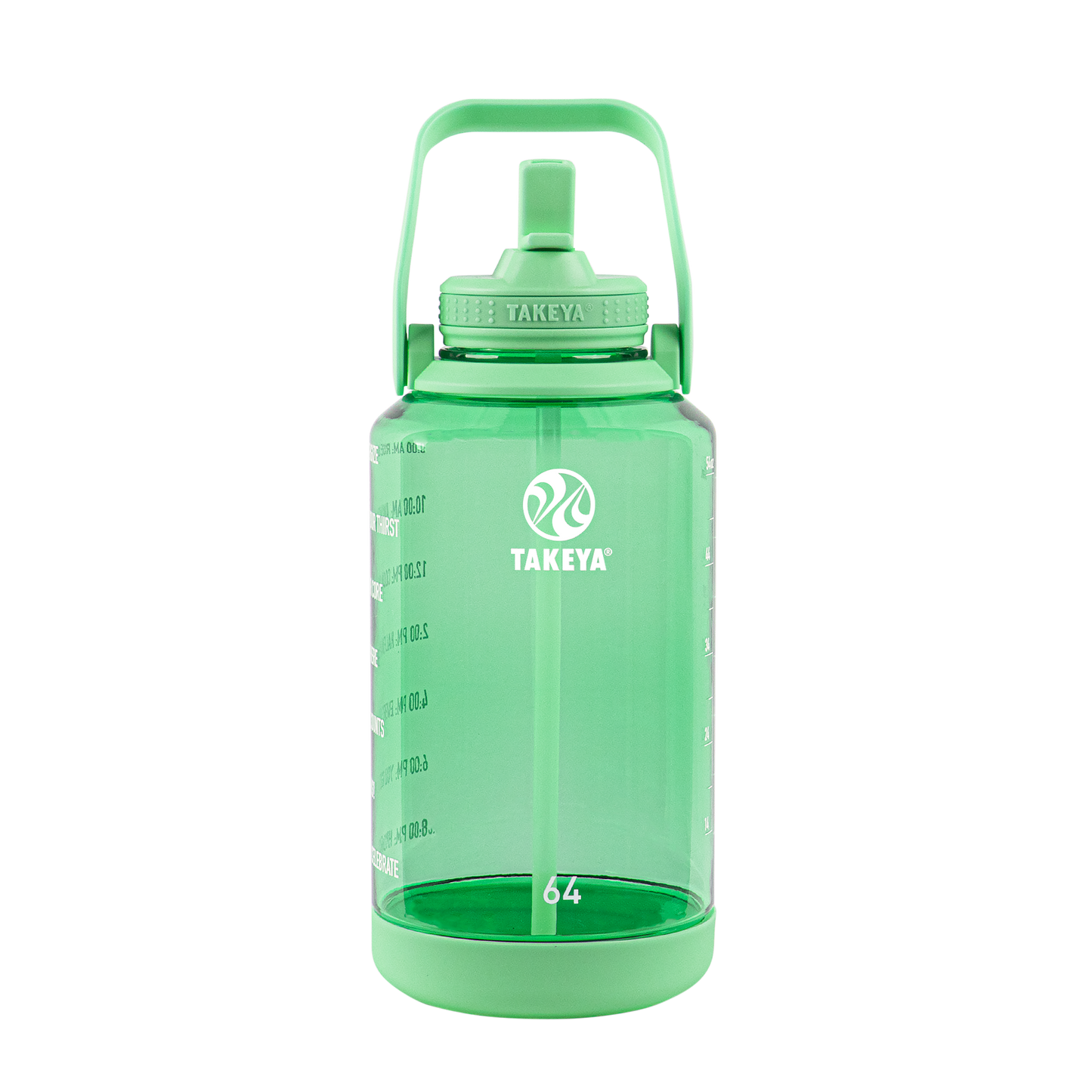 tritan-motivational-water-bottle-with-straw-lid-e2 54101-Tritan-Straw-Motivational-64-PistactioGreen-front.png